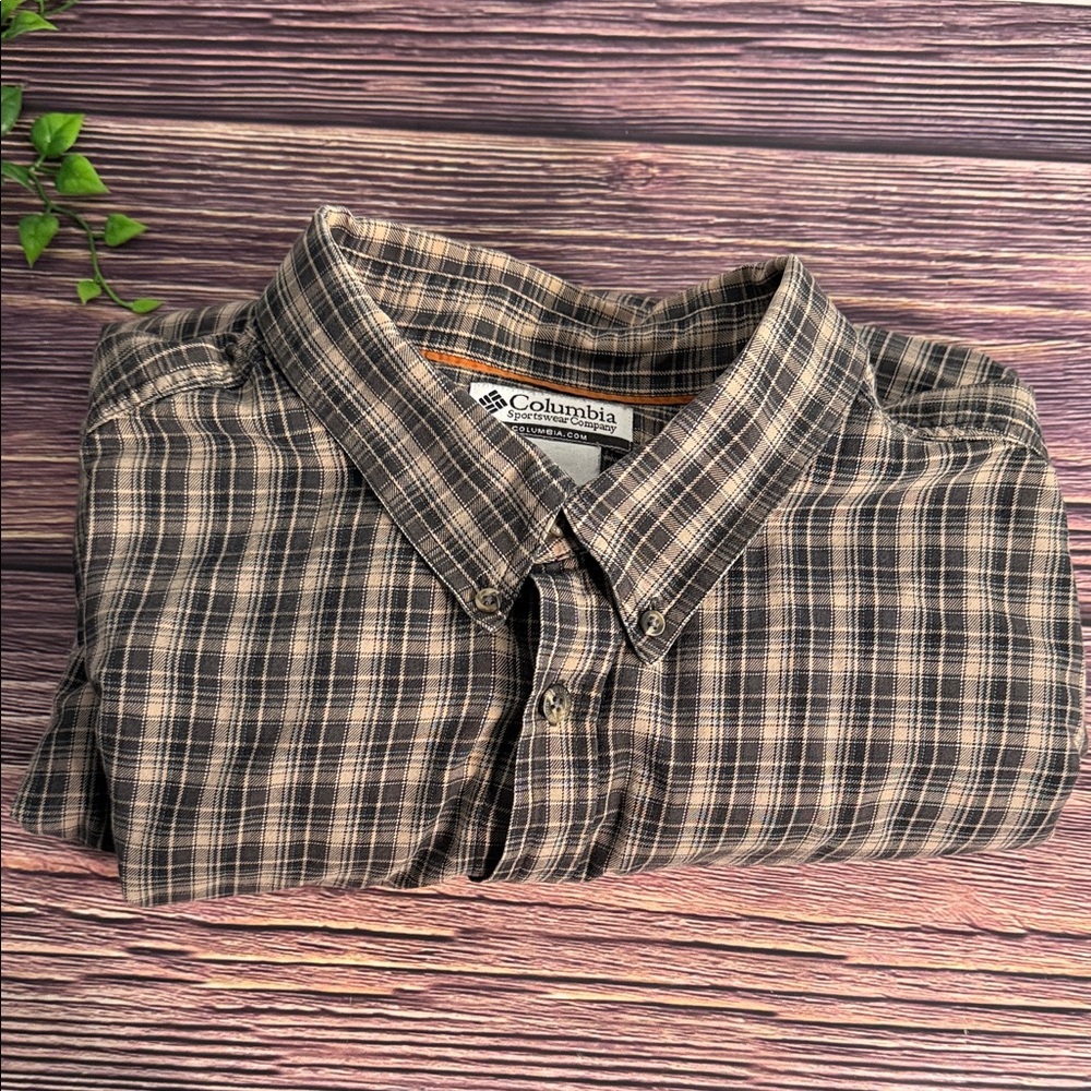 COLUMBIA‎ Men's Plaid Button-Down Long-Sleeve Shirt - Picture 9 of 9